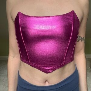 Pink sparky corset top